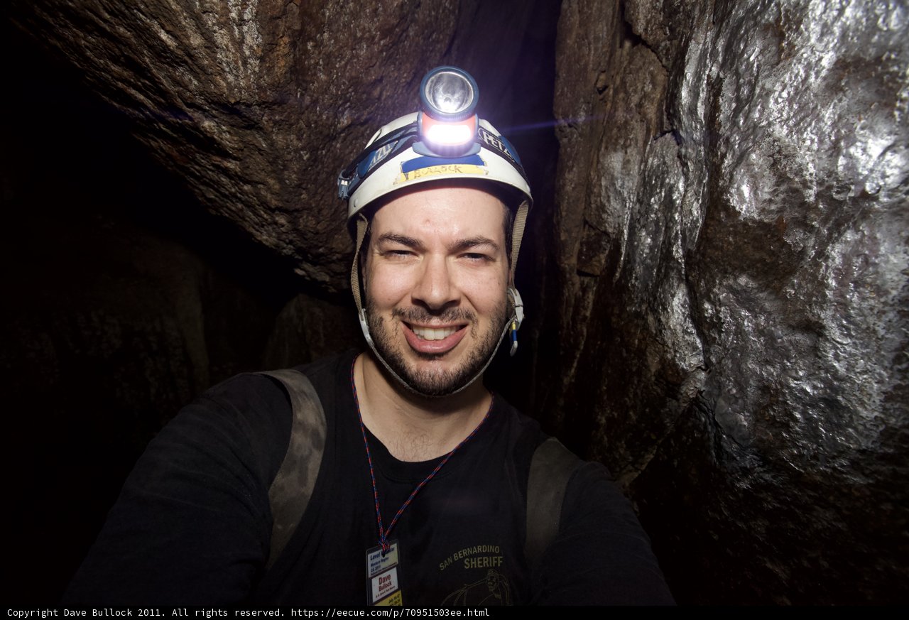 Hardhat Dave Exploring a Cave