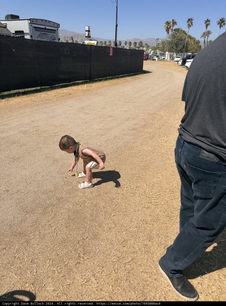 Exploring the Terrain: Young Adventurer at Coachella 2024