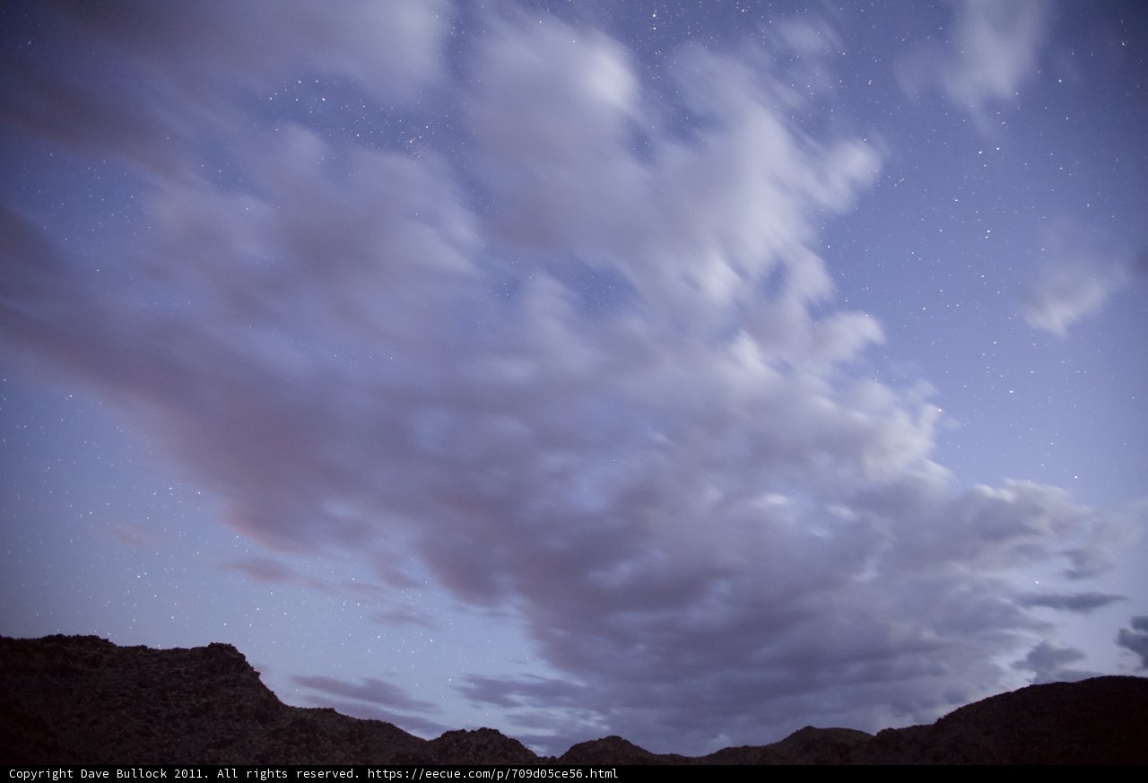 Starry Night Above the Cumulus Mountains