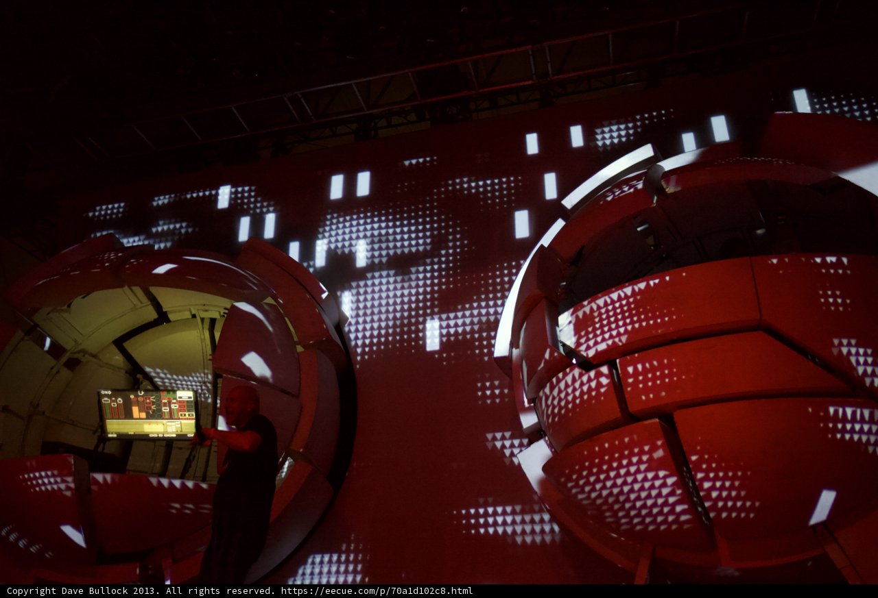 Red and White Projection Screen Takes Center Stage