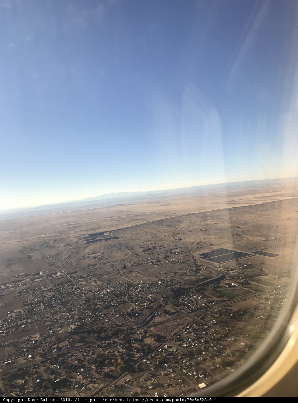 Aerial View of the City and the Blue Sky