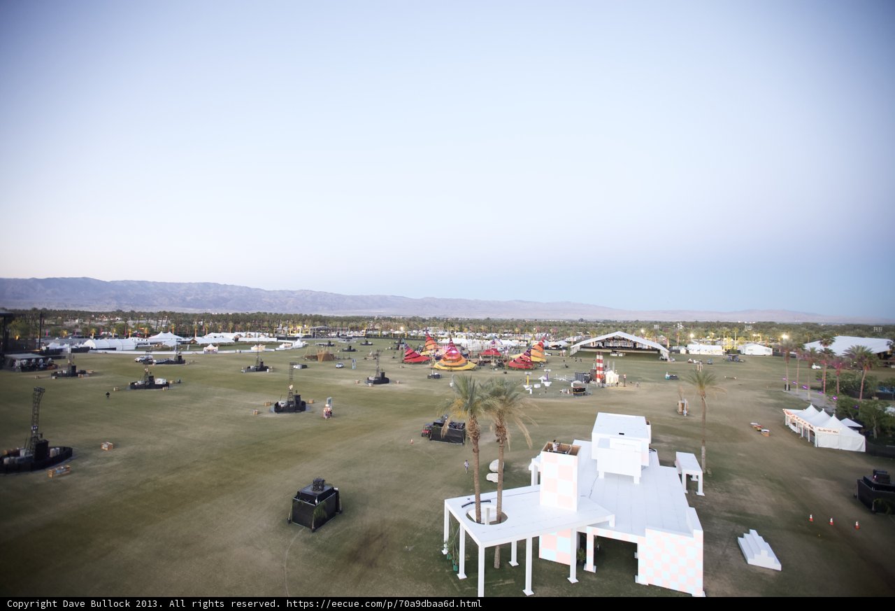 Aerial View of Coachella Weekend 2 Setup