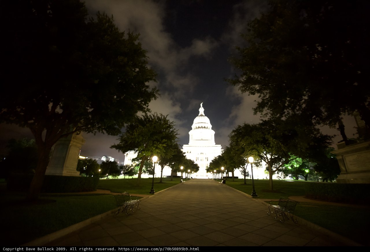 Nighttime View of the Capitol Building
