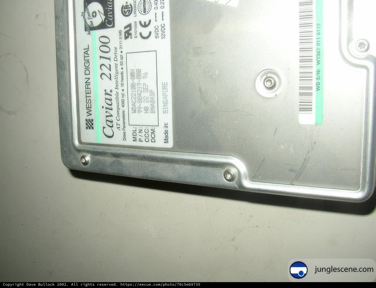 Vintage Hard Drive with Sticker