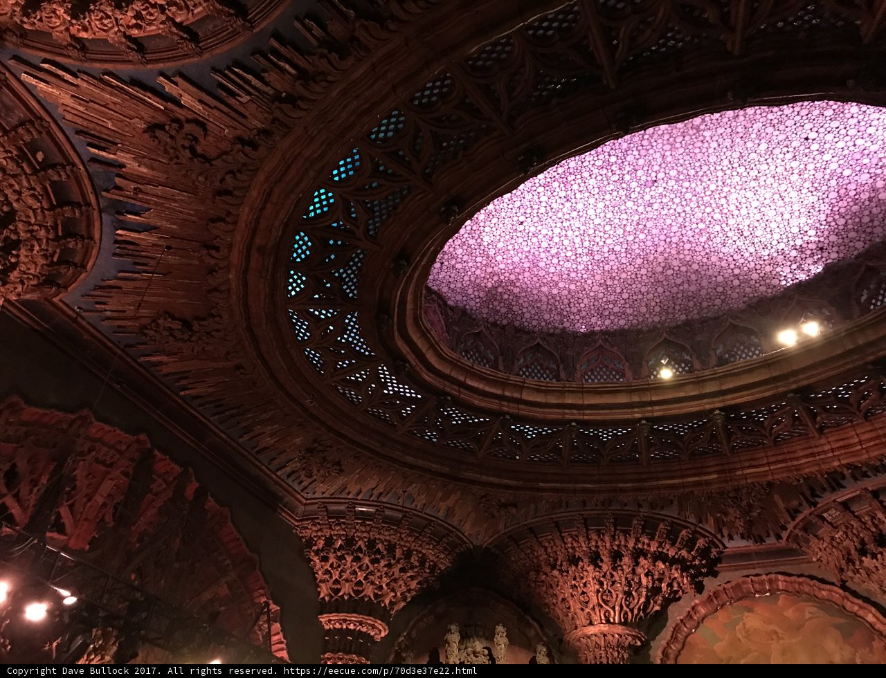 Intricately Decorated Theater Ceiling