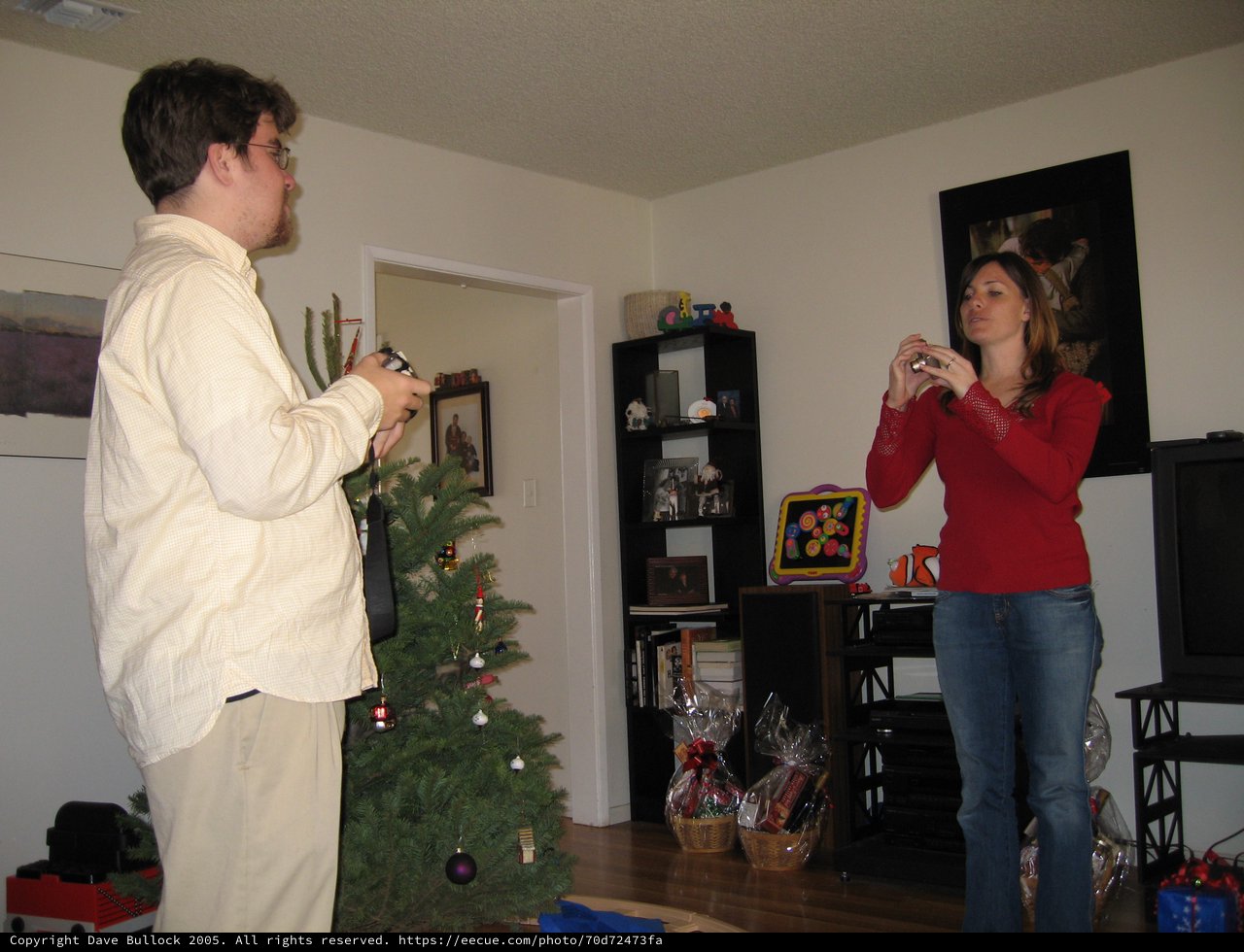 Christmas Day Wii Gaming Competition Between Friends