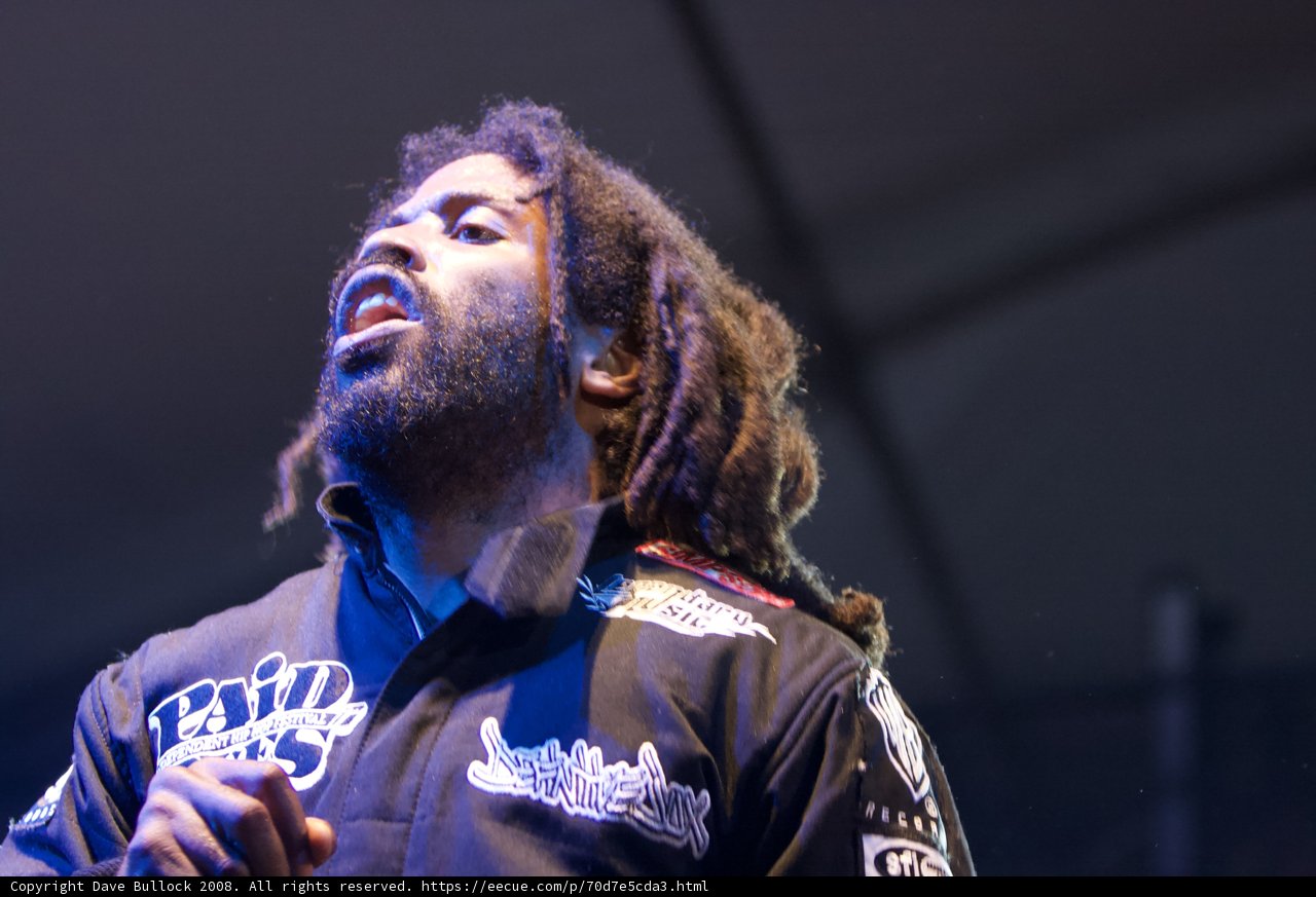 Dreadlocked Performer Takes the Stage