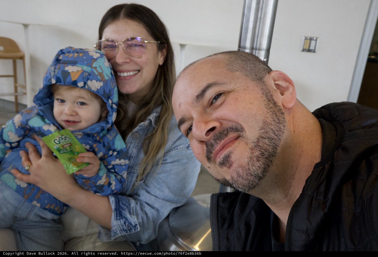 Family Selfie at Home with Toddler