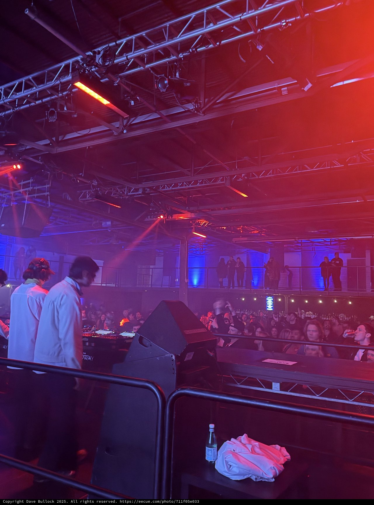 Skrillex and Four Tet Performance with Red Stage Lighting