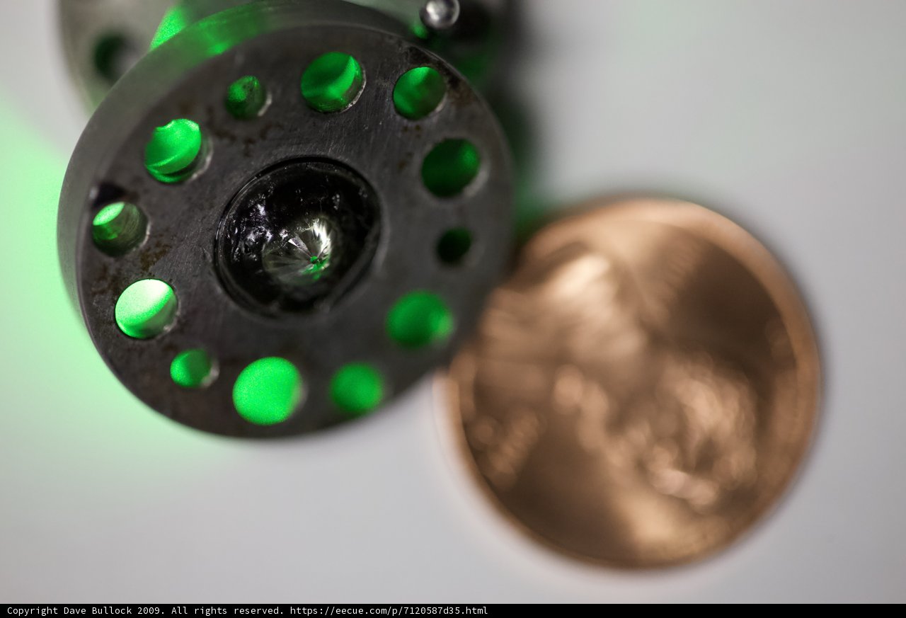 Close Up of a Coin and Green Light