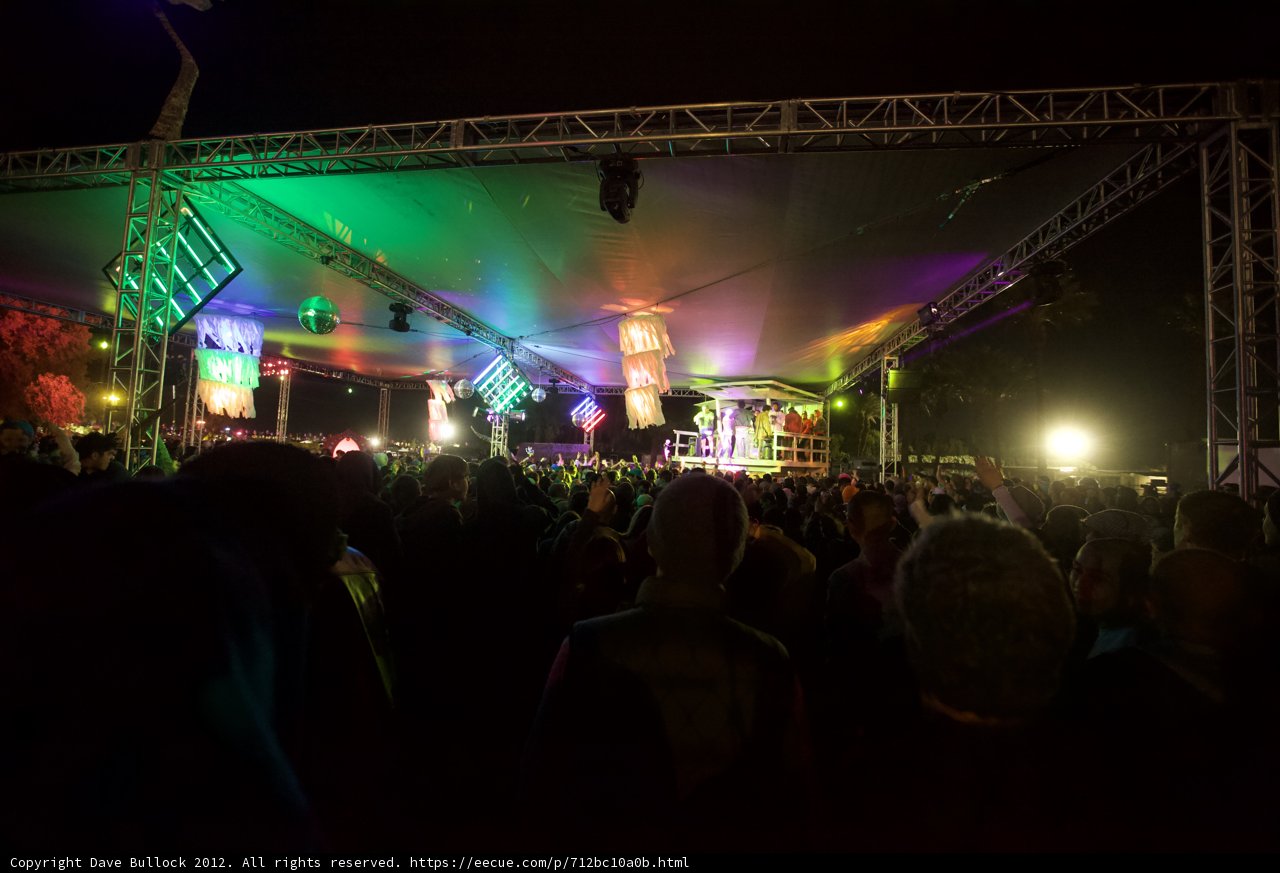 Nighttime Crowd at Coachella Concert