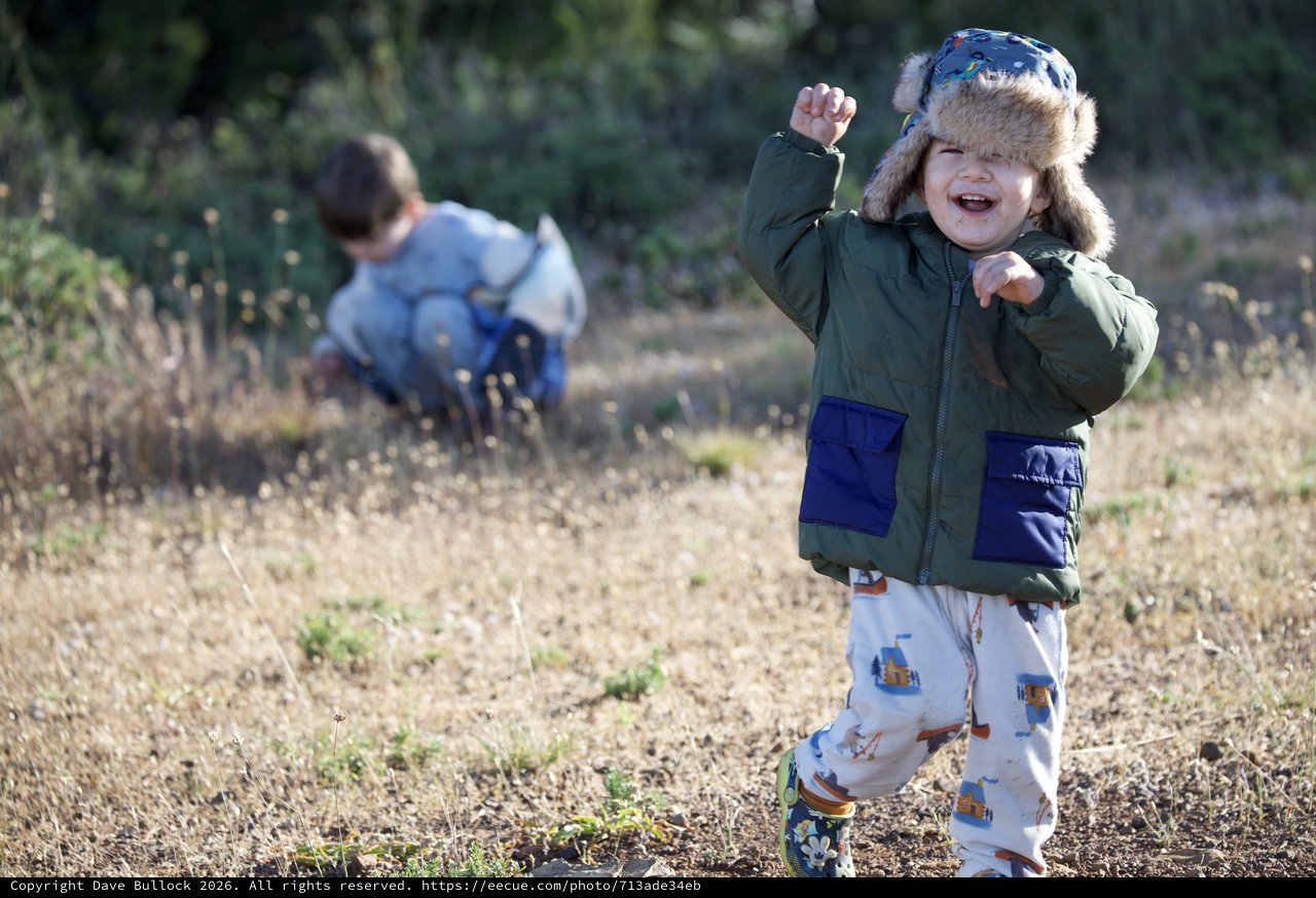 Joyful Toddler Celebrates Outdoors at Mount Diablo