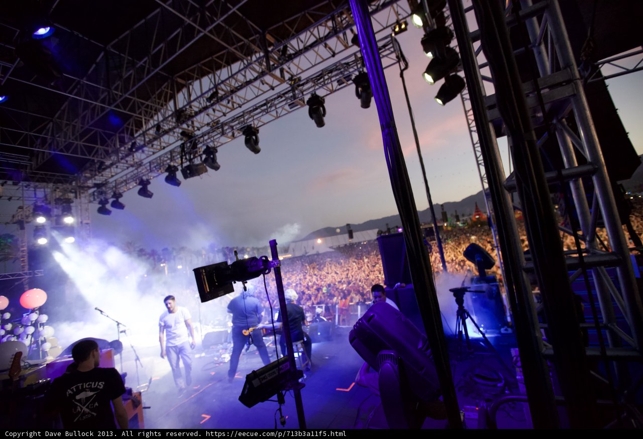 Spotlight on the Crowd at Coachella