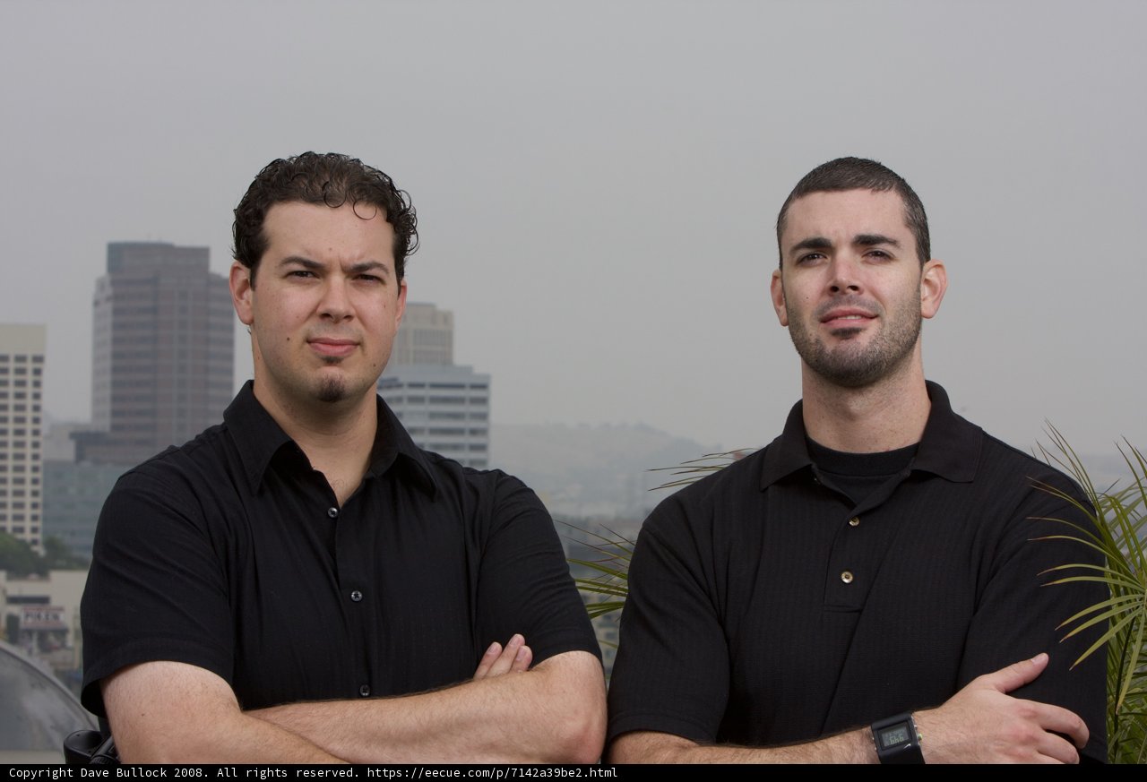 Two Men Enjoying the City View