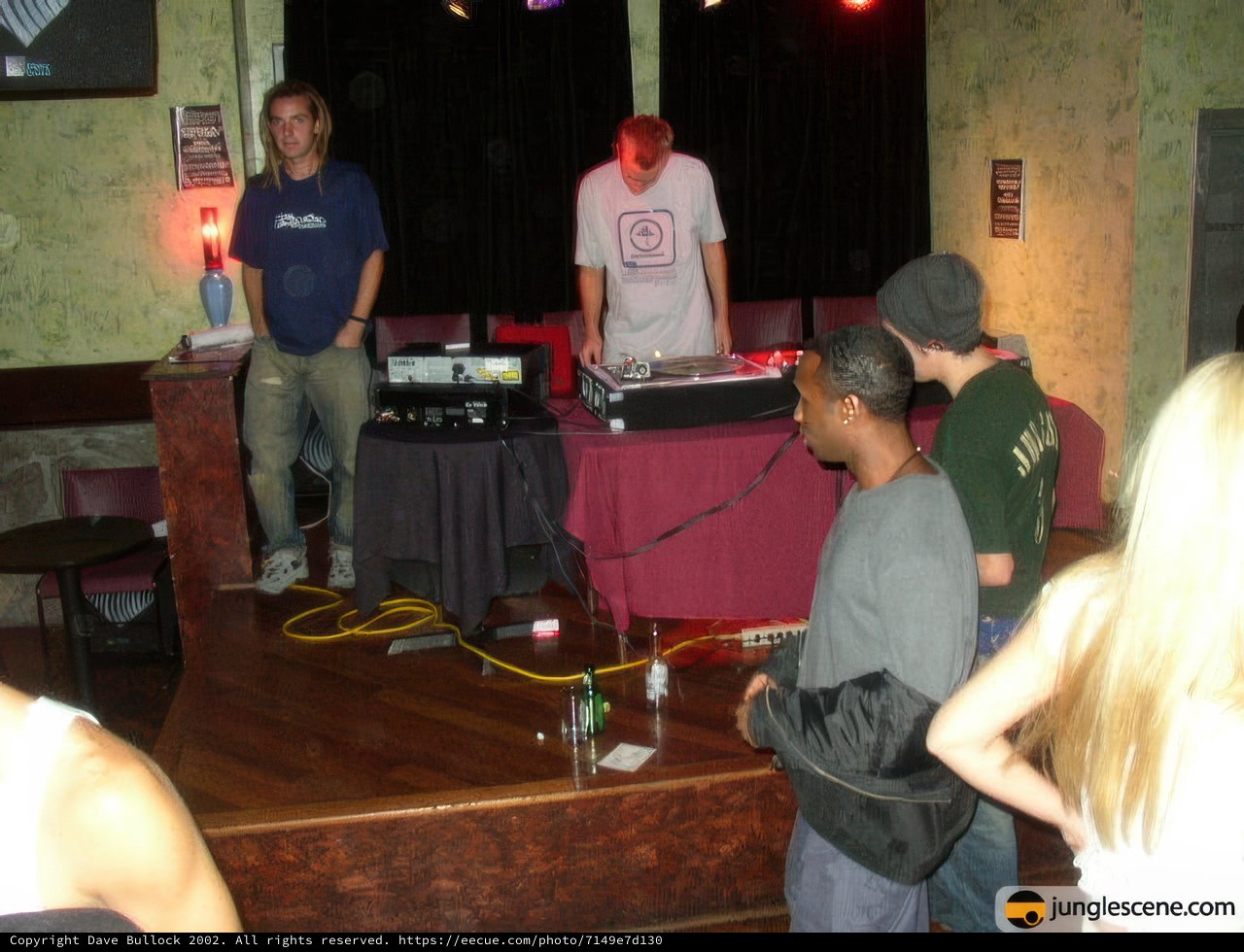 Crowd gathered at club for DJ performance