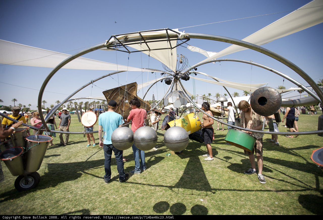 Drumming in the Grass at Coachella 2008
