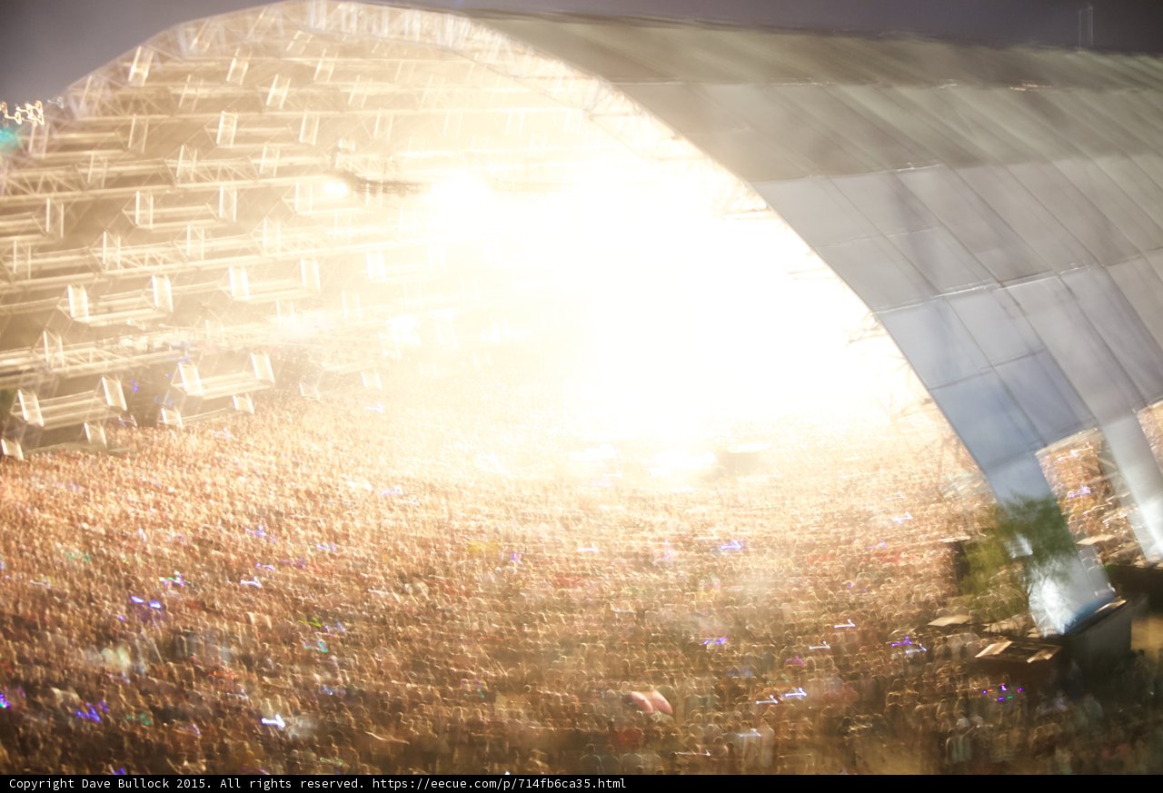 Blurred Lights: A Concert With a Massive Crowd