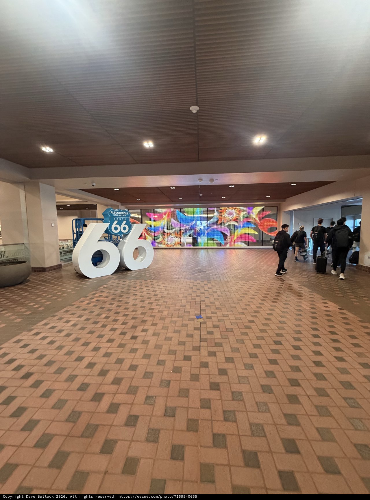 Route 66 Welcome Sign at Albuquerque Airport Terminal