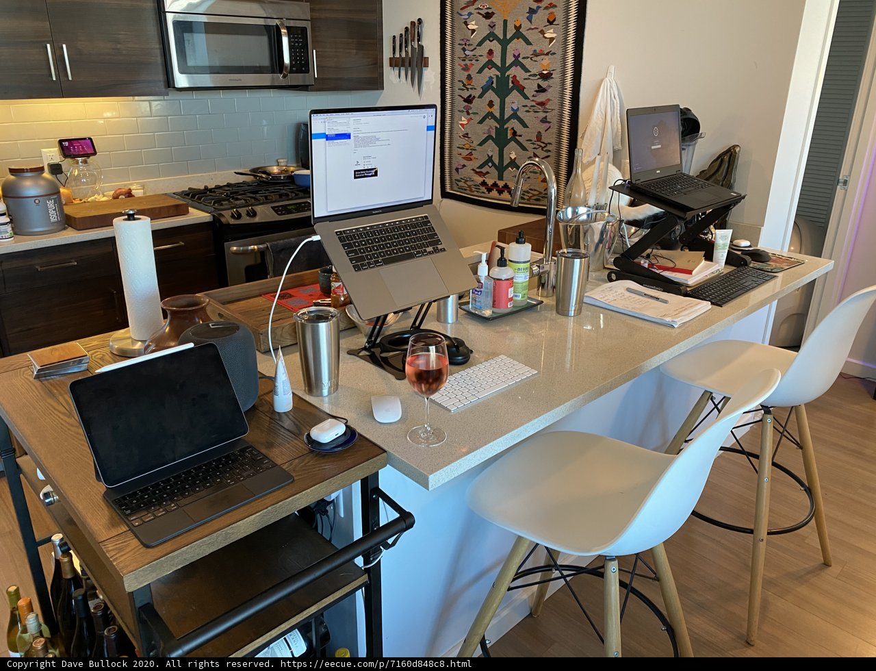 Home Office in the Heart of the Kitchen