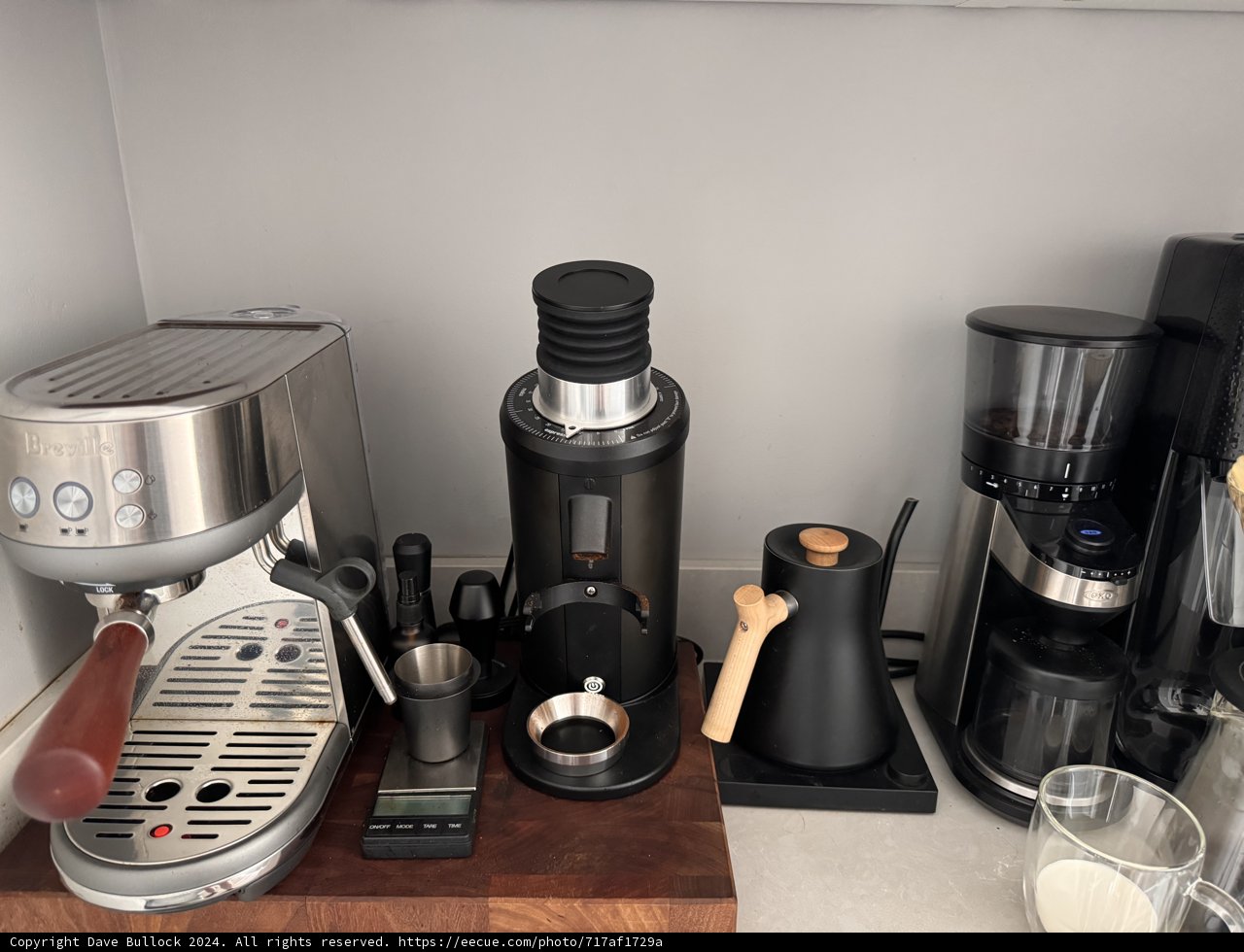 My Morning Trio: Coffeemaker, Blender, and Grinder