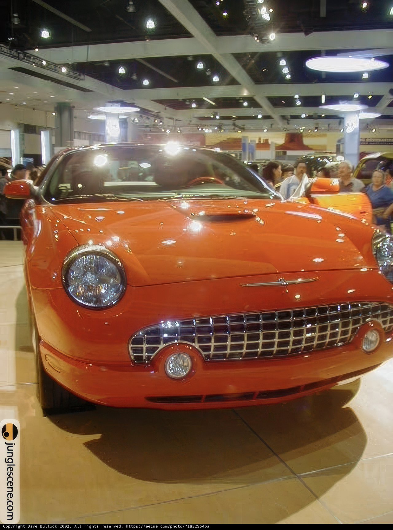 Eye-Catching Orange Sports Car on Display at LA Auto Show 2002