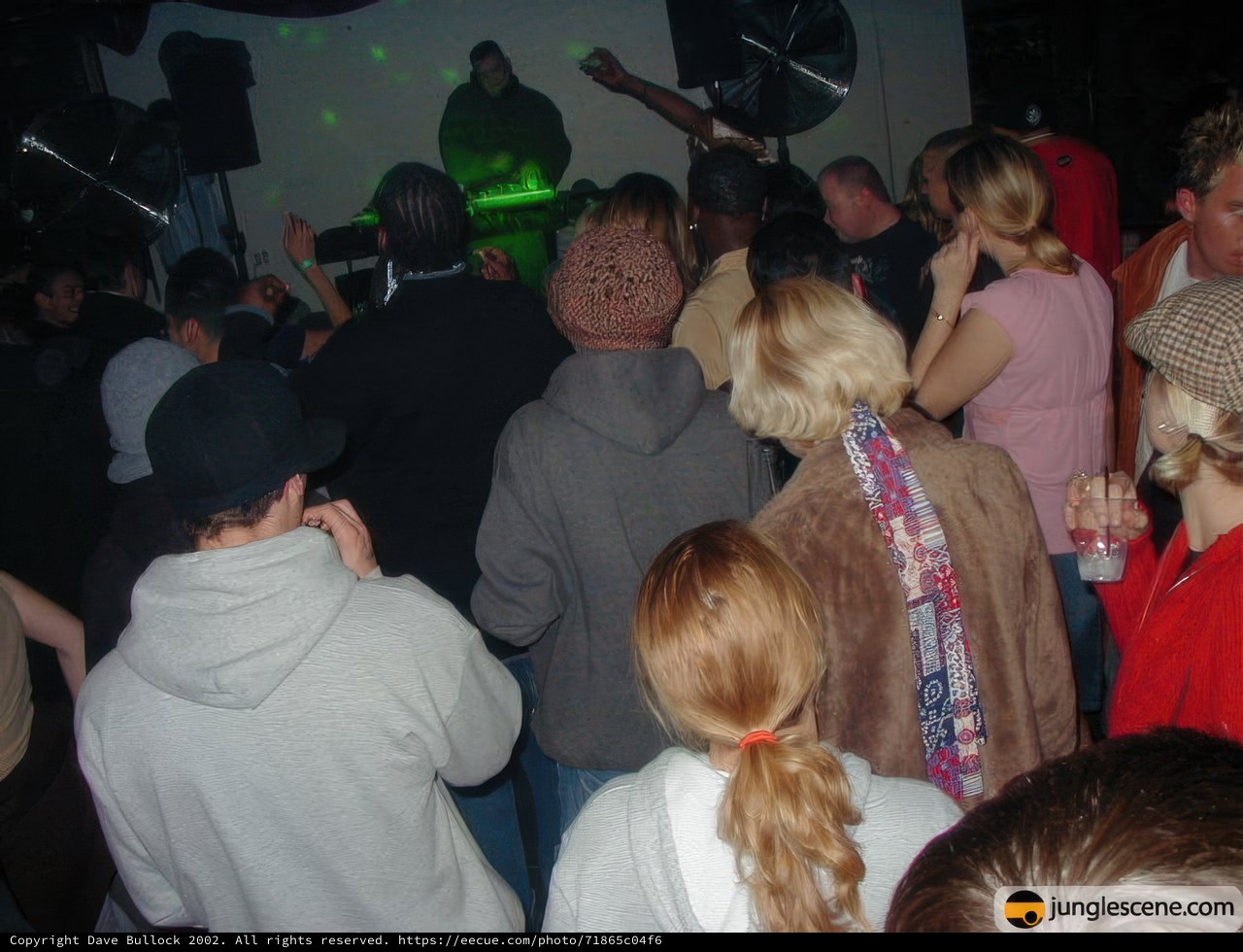 Party-goers dance the night away to the beat of DJ