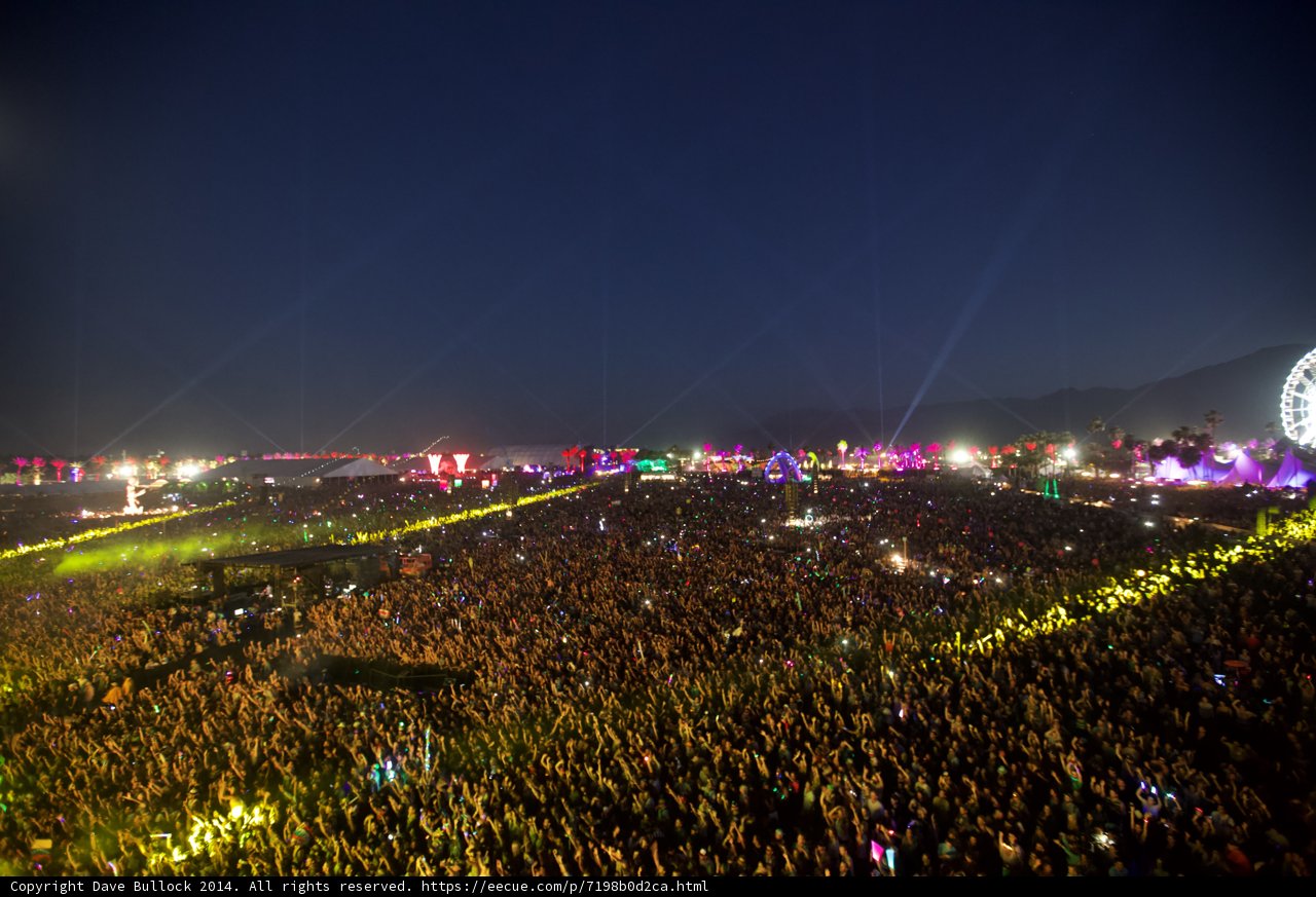 A Sea of Lights - Concert Crowd at Coachella 2014