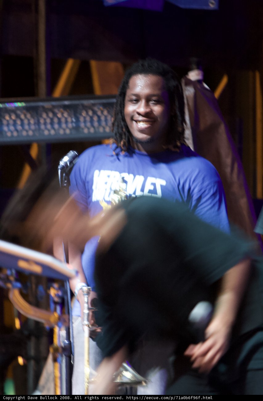 Dreadlocked performer