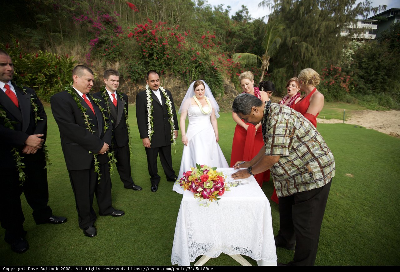 Signing the Wedding Certificate