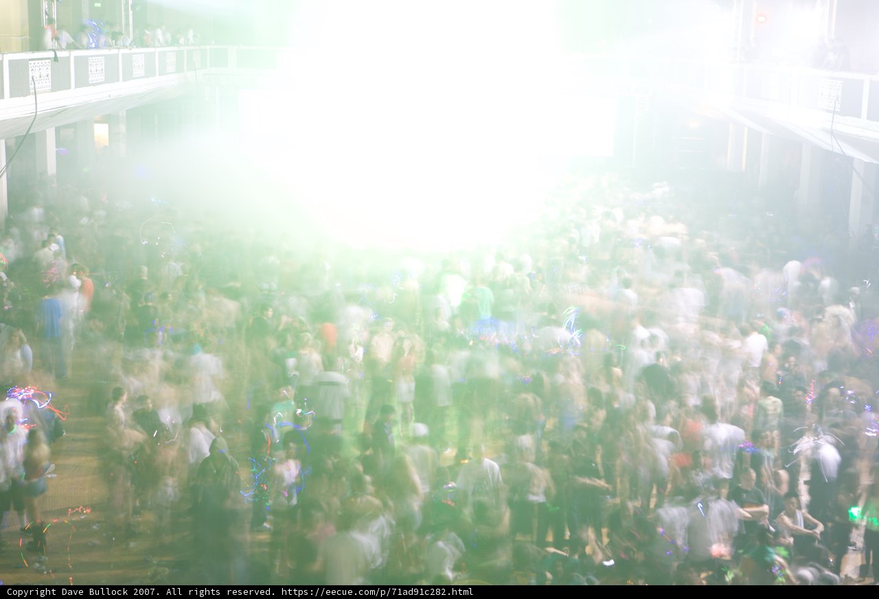 Flare and Light at an Urban Concert