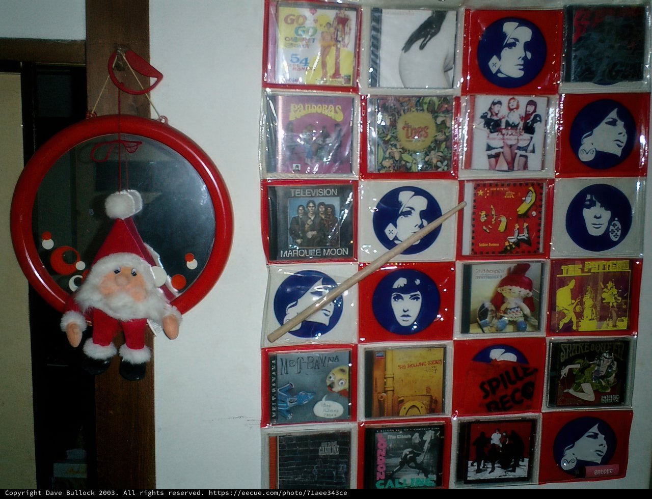 Santa Claus on CD Wall