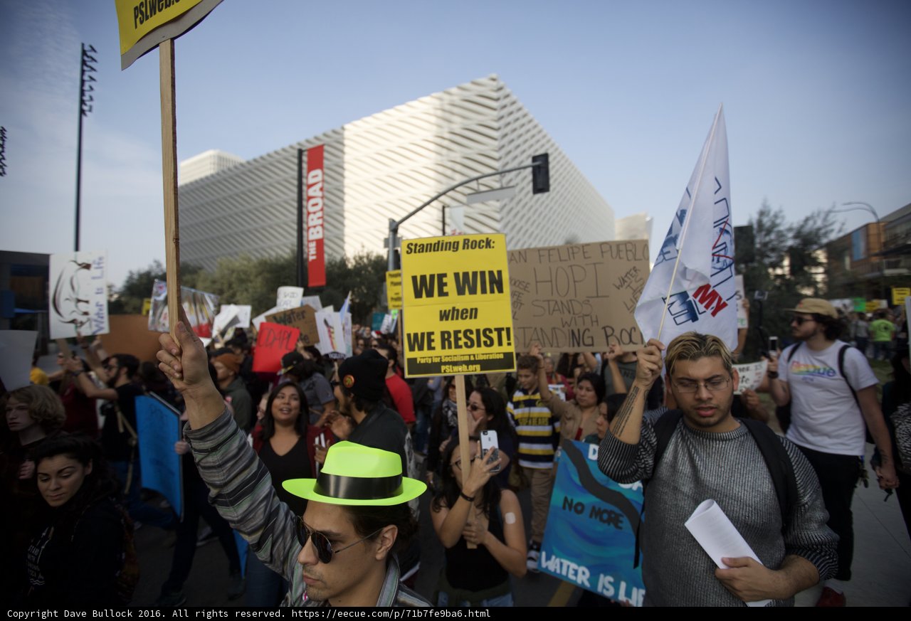 Pre-Coachella Crowd Protests Under Blue Skies