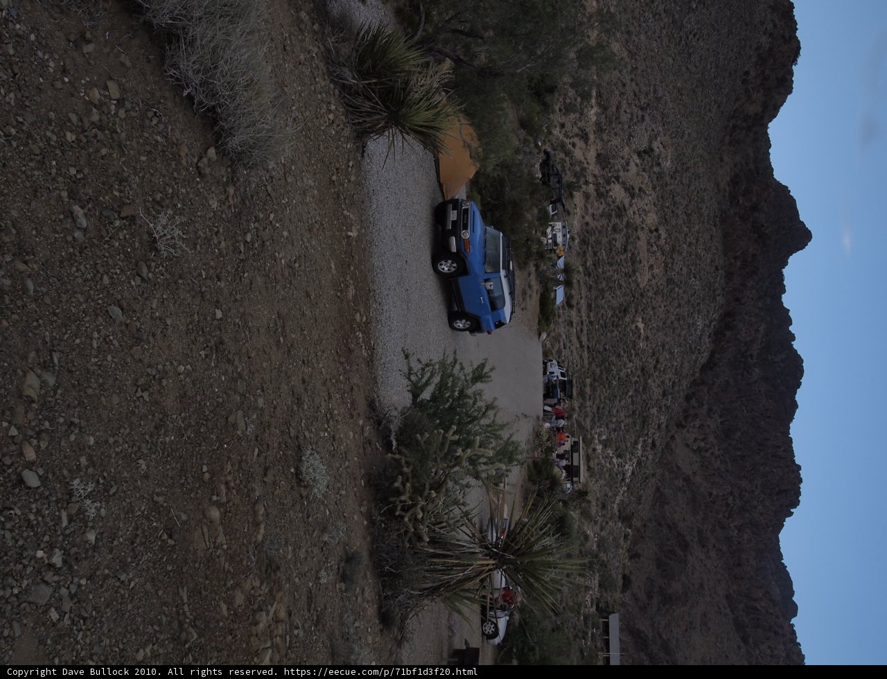 Blue Car Adventure in the Mountains