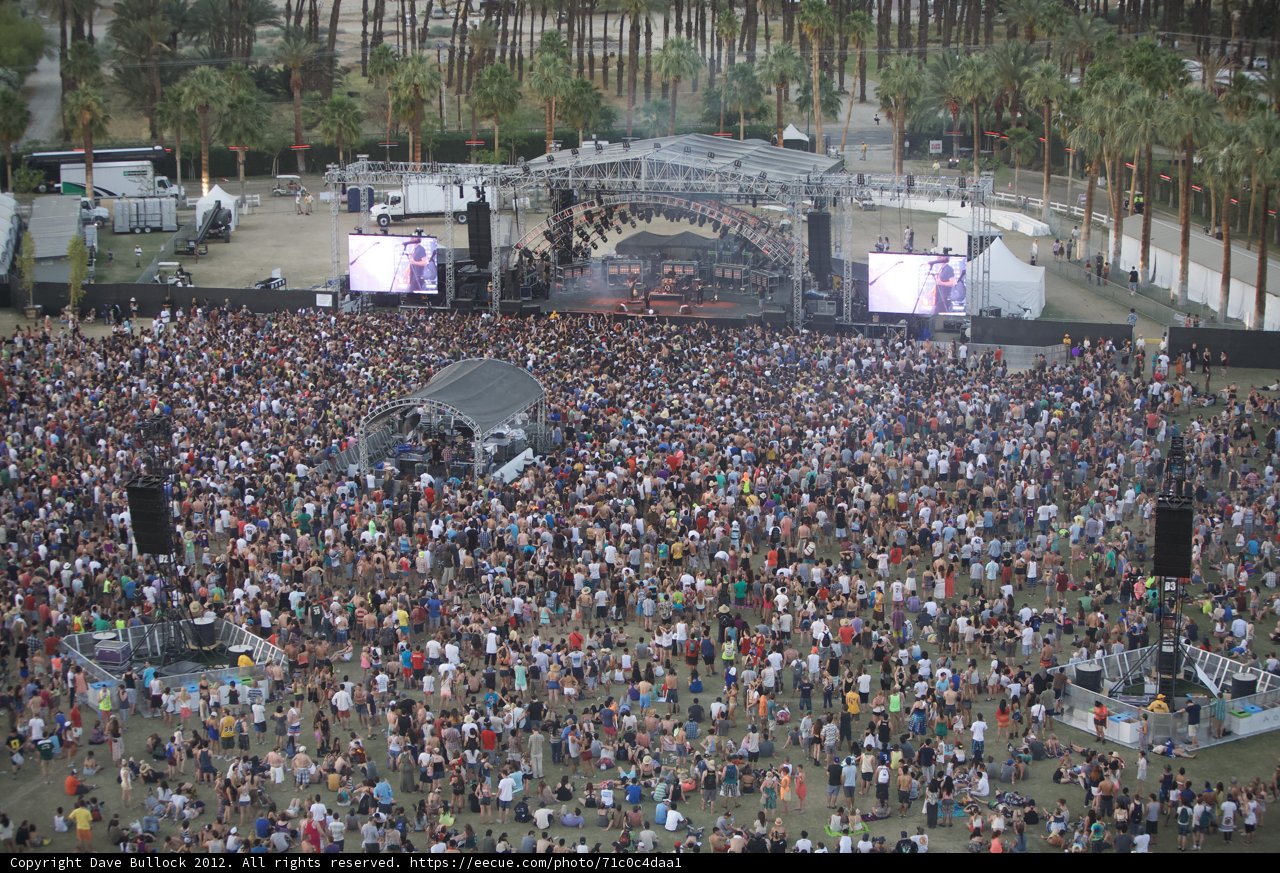 Coachella Concert Crowd from Above