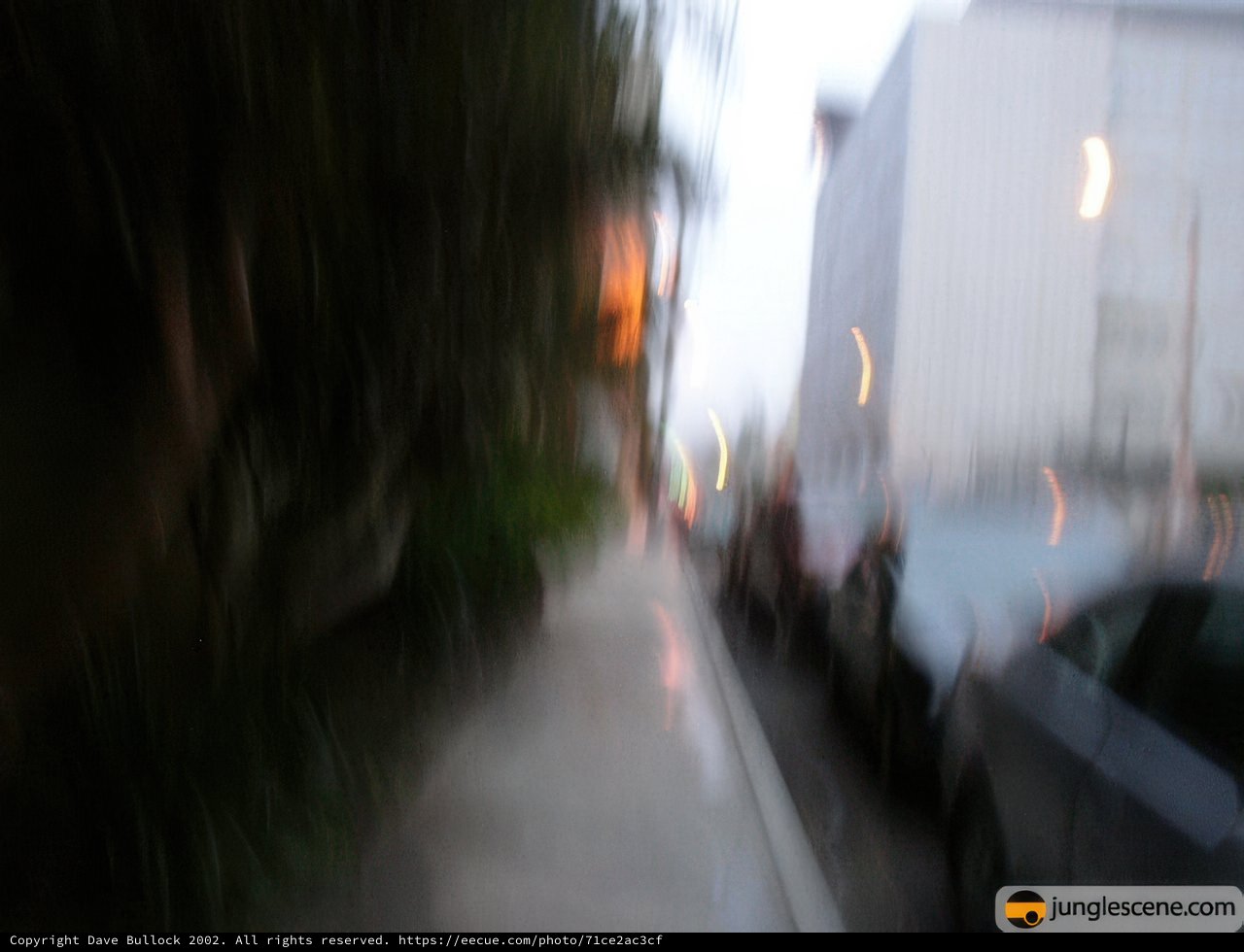 Blurry Urban Street at Night