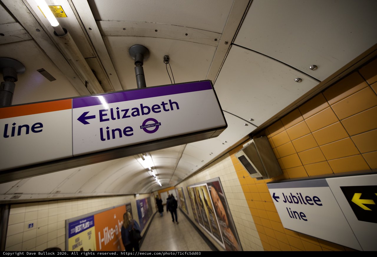 Underground Wayfinding Signs in London Tube Station