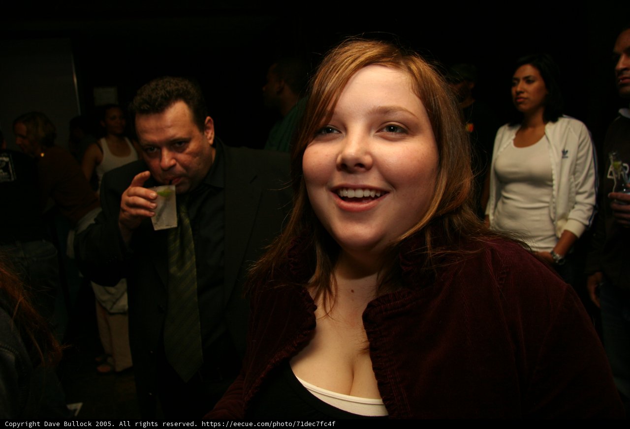 Joyful Smile in Urban Nightlife