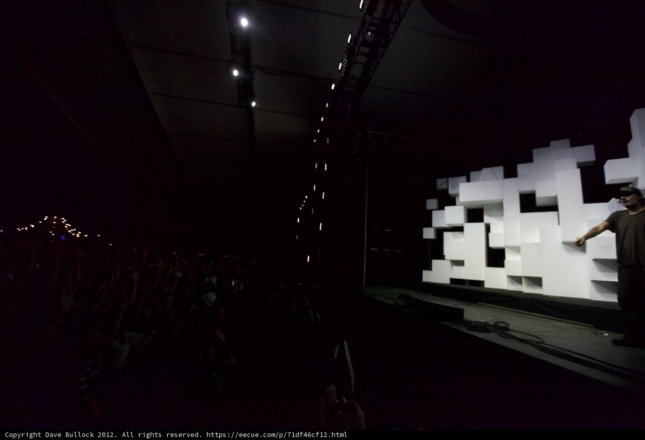 Man on Stage in Front of Cinema Screen