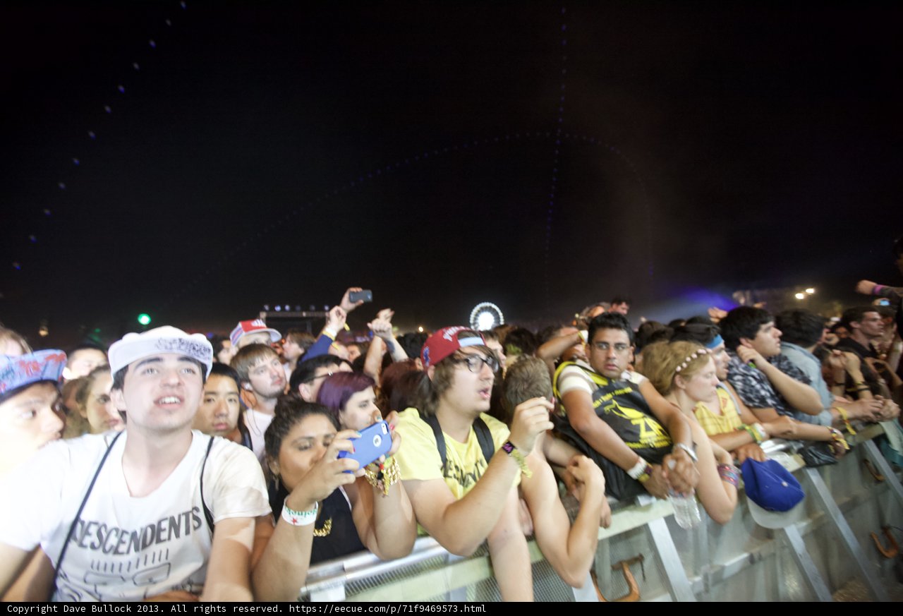 Phone-Lit Night Sky at Coachella