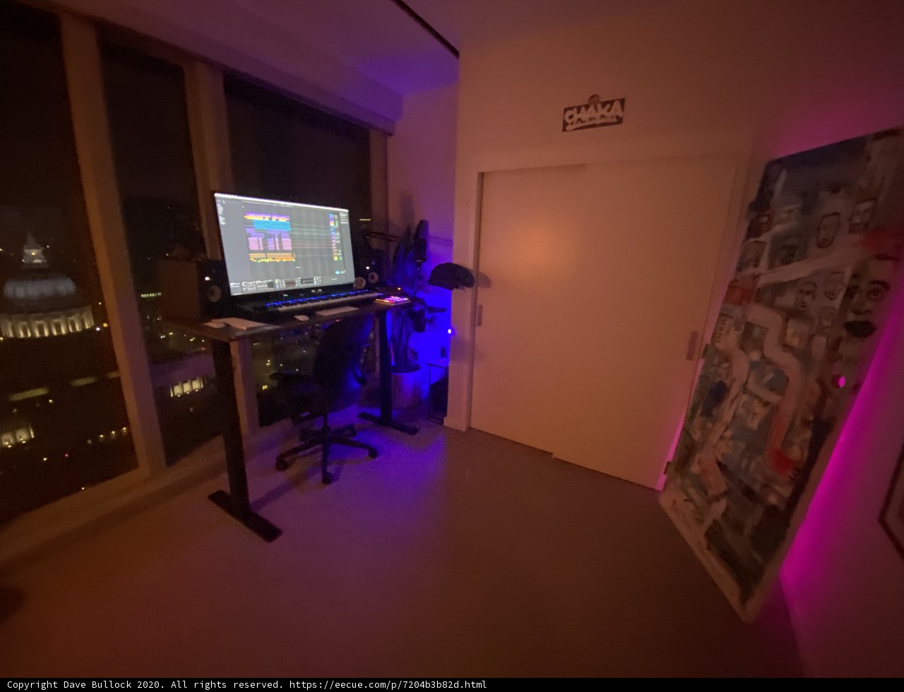 Illuminated Purple Monitor