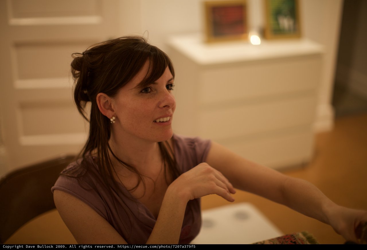 Penelope Contemplates in Warm Gallery Light