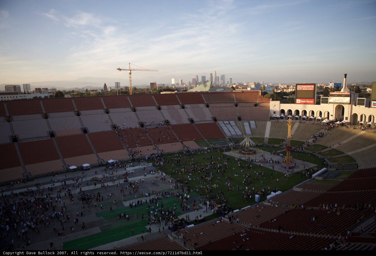 Aerial View of Packed Stadium