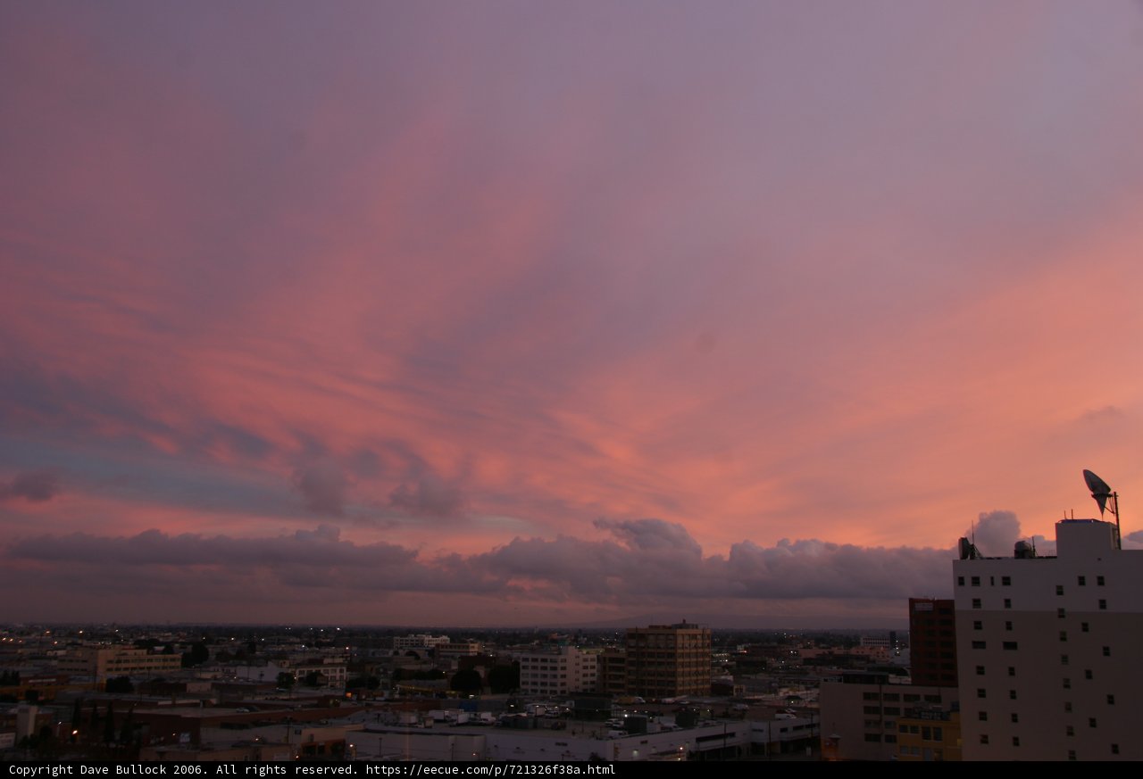 Pink Sky Over the Urban Landscape