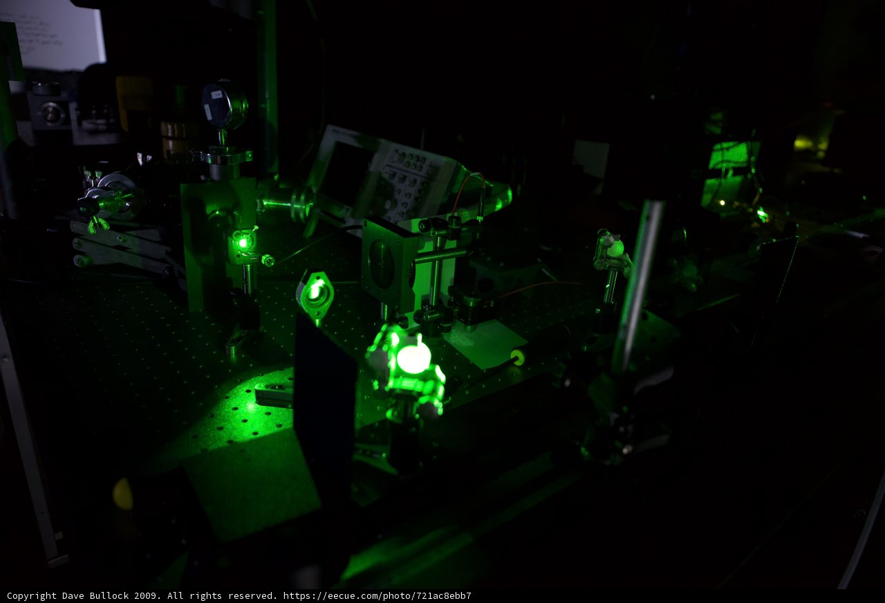 Green Laser Illuminates Metal Concert Table