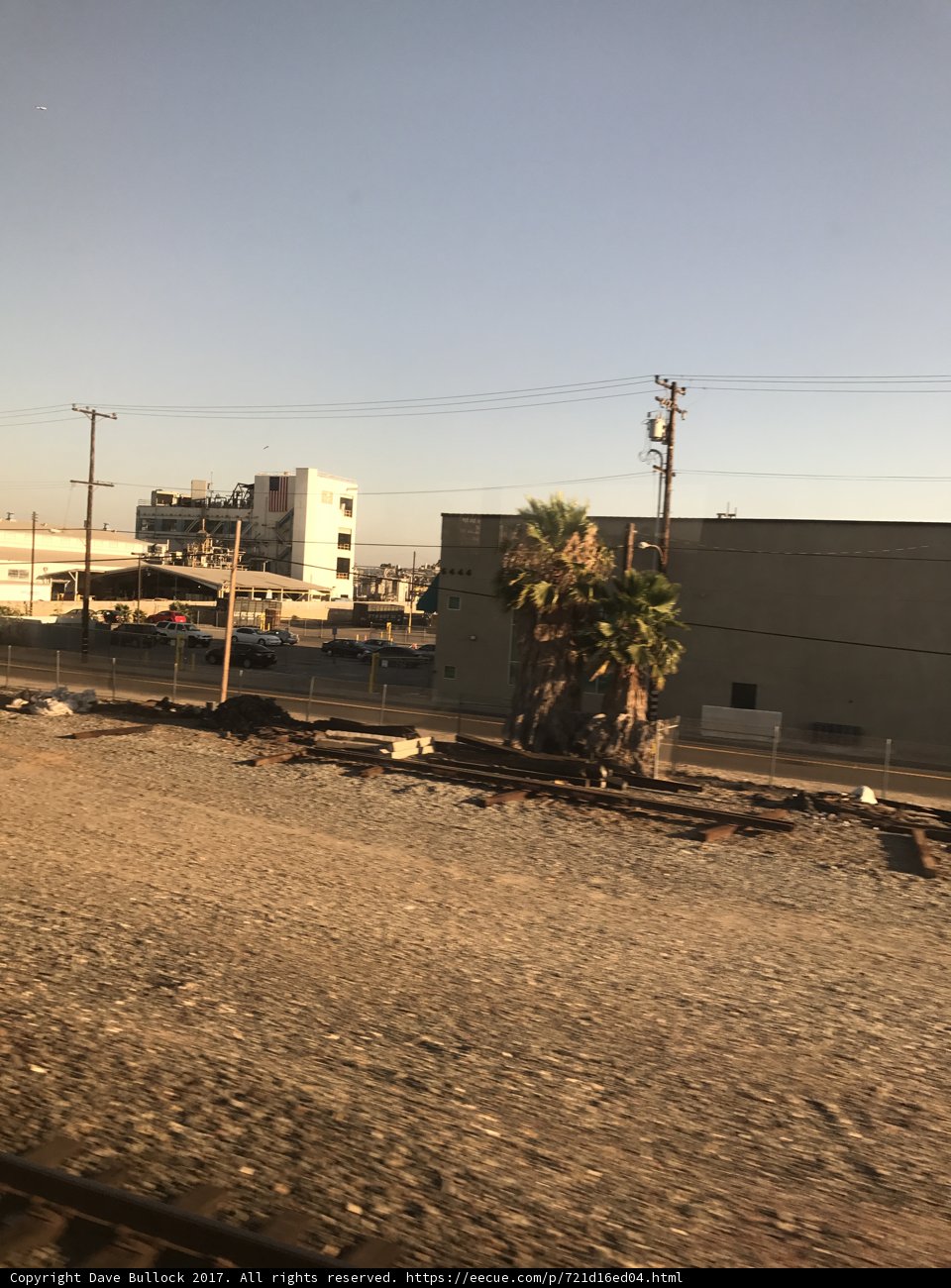 Summer Train Tracks and Palm Trees