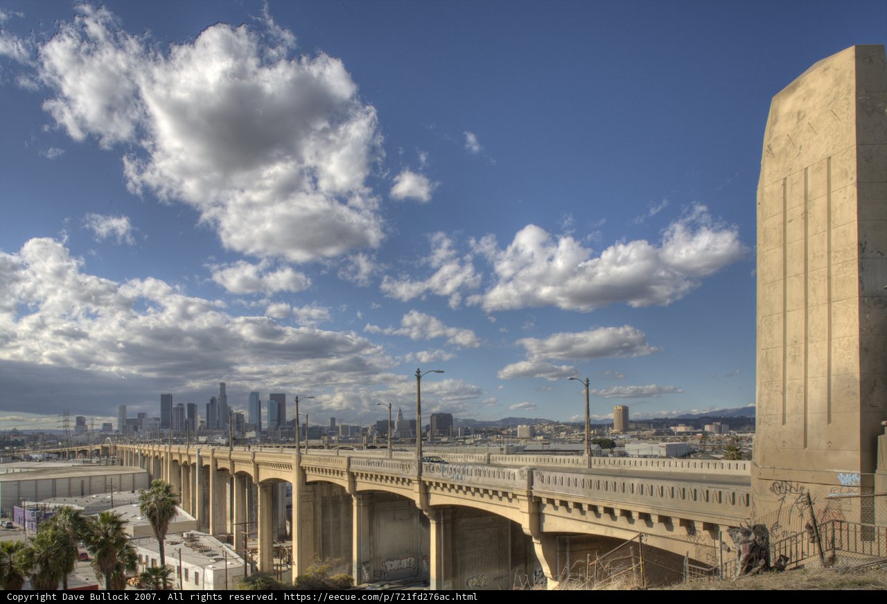 Los Angeles Metropolis under the Cloudy Sky