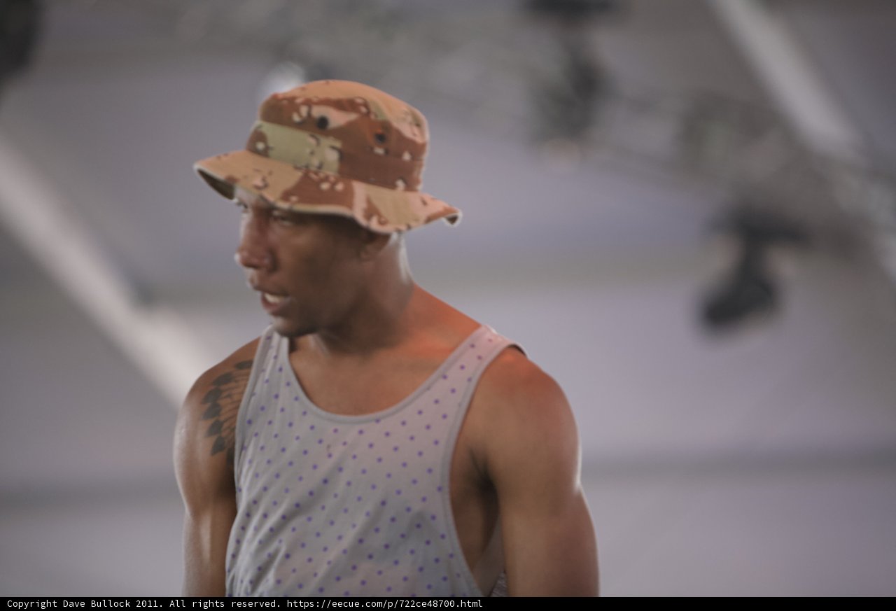 Pharrell Wears Iconic Sun Hat at Coachella 2013