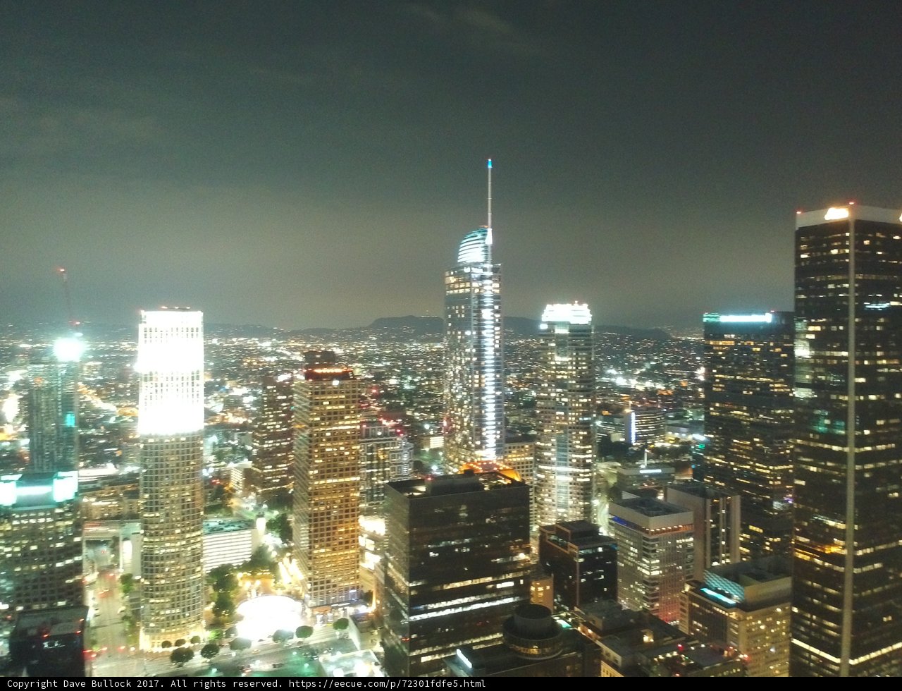 Nighttime Metropolis View from Los Angeles Tower