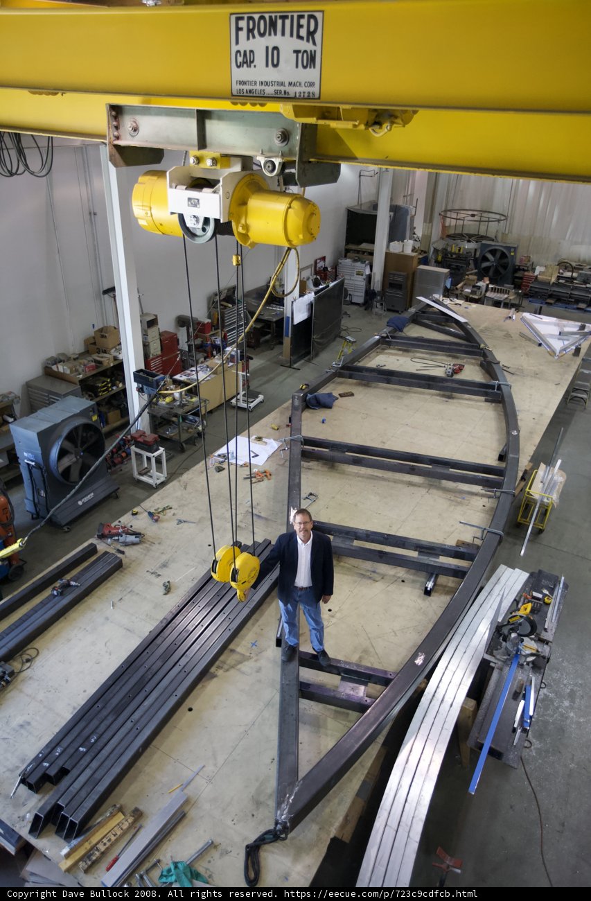Man in Factory Operating Crane