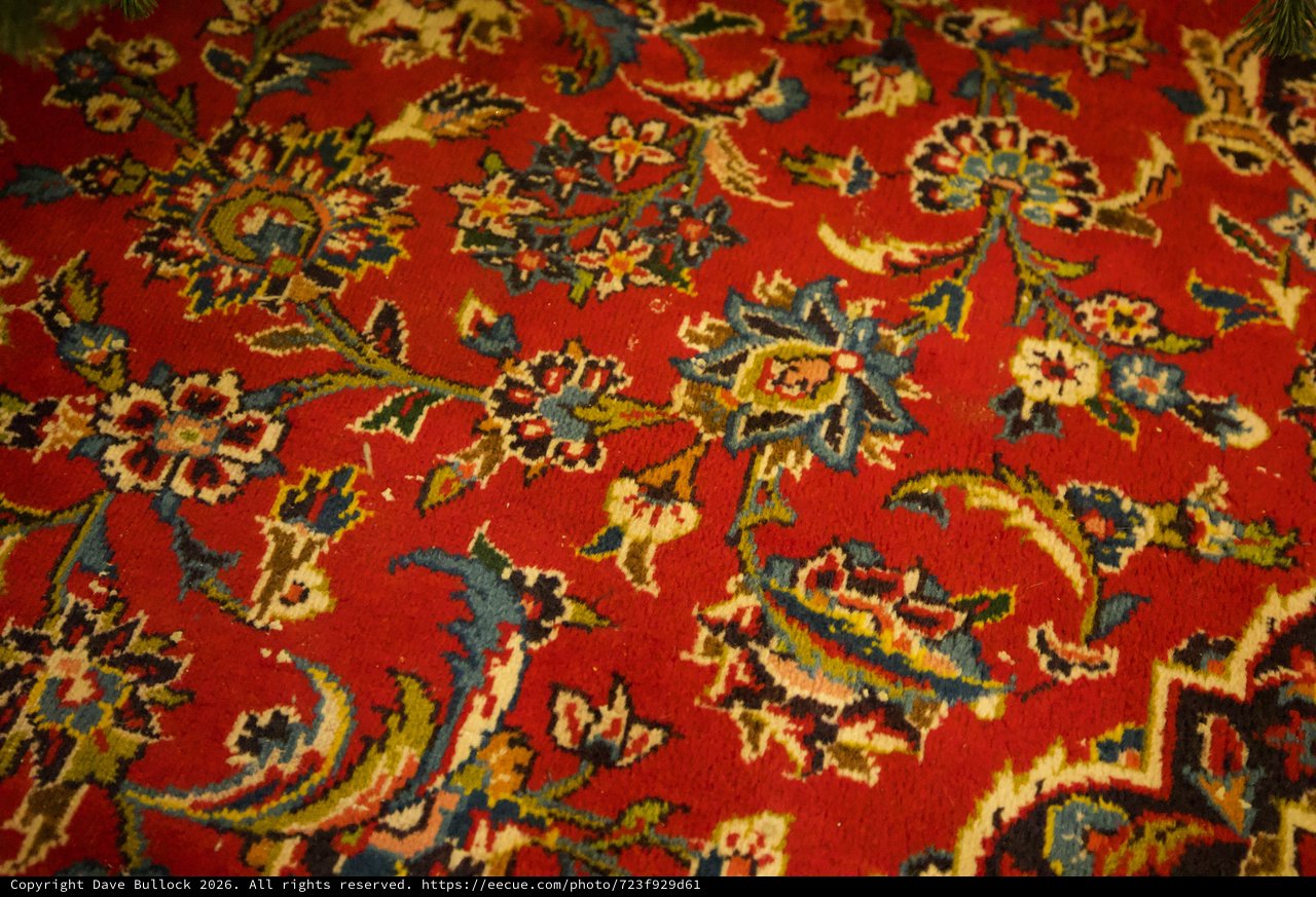 Traditional Persian Carpet with Ornate Floral Design